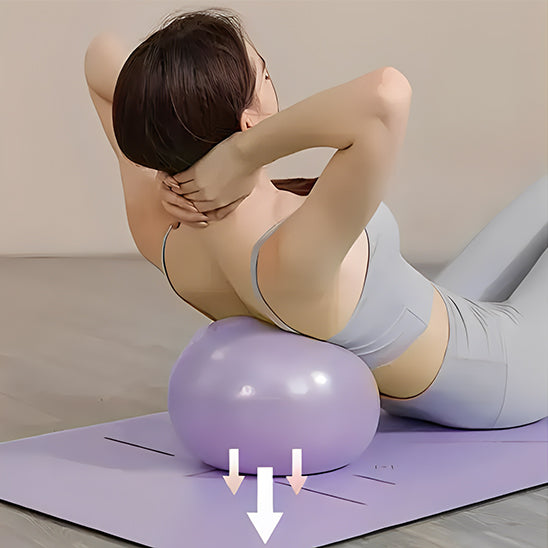 ballon pilates femme redressement
