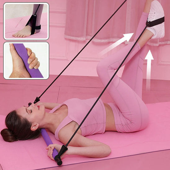 elastique musculation femme allonge dos