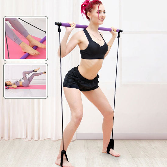 elastique musculation femme genou flechi face