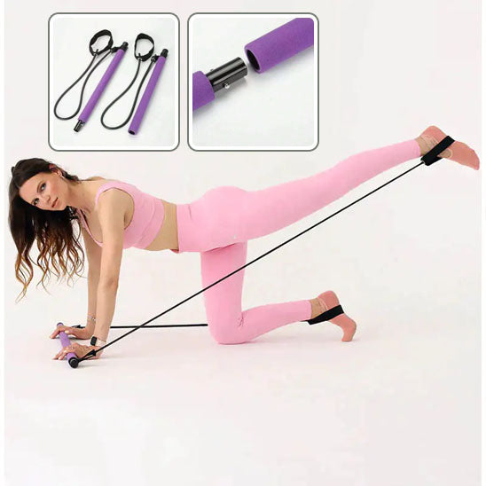 elastique musculation femme jambe allonge arriere