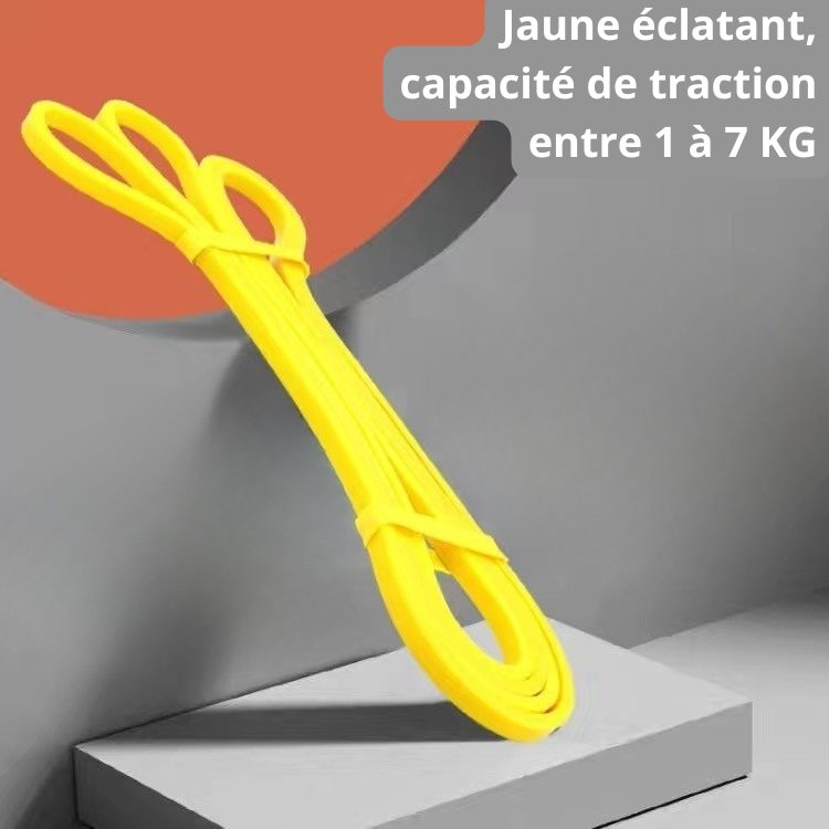 elastique musculation jaune