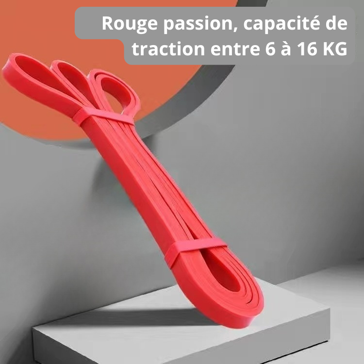 elastique musculation rouge