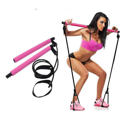 elastique musculation barre rose