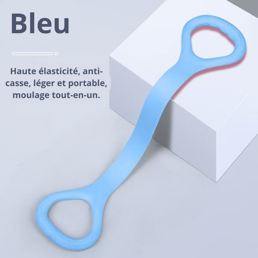 elastique musculation bleu