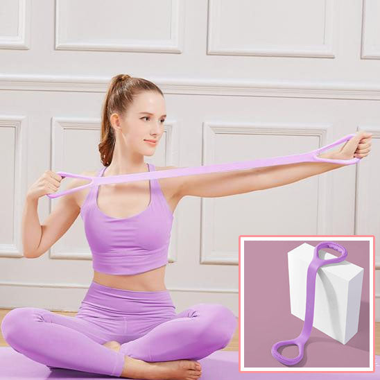 elastique musculation femme assis