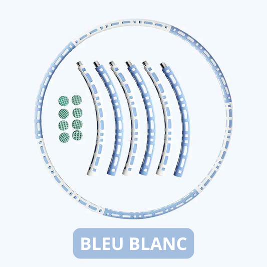 hula hoop bleu blanc