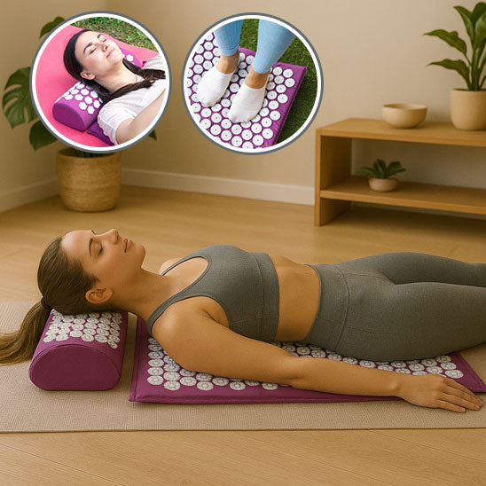 tapis acupression femme sur dos produits