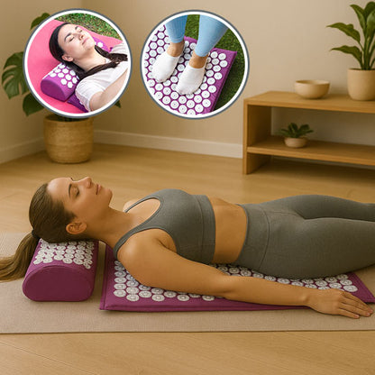 tapis acupression femme sur dos produits