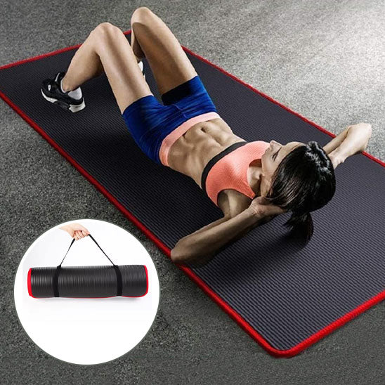 tapis de gym femme abdo poignee transport