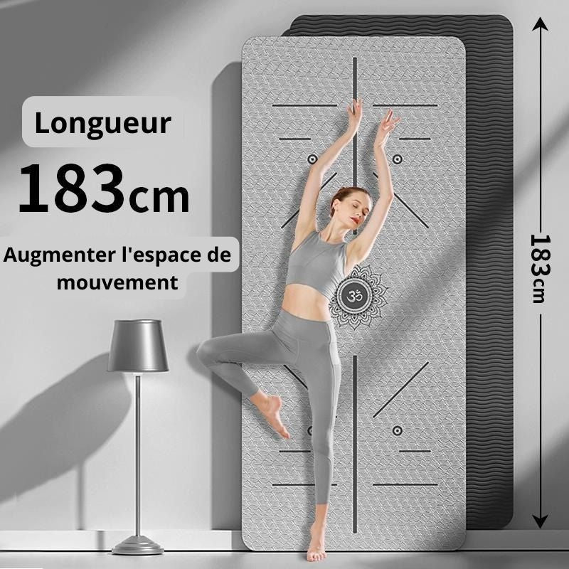 tapis de yoga arabesque gris