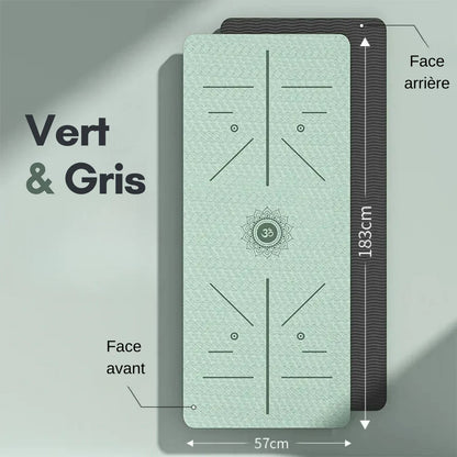 tapis de yoga avant arriere rose violet