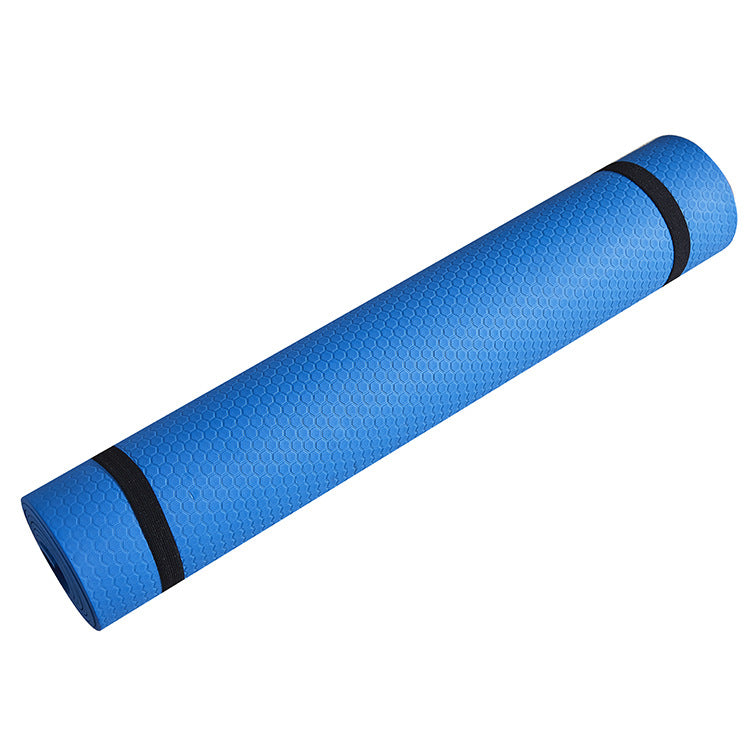 tapis de yoga bleu