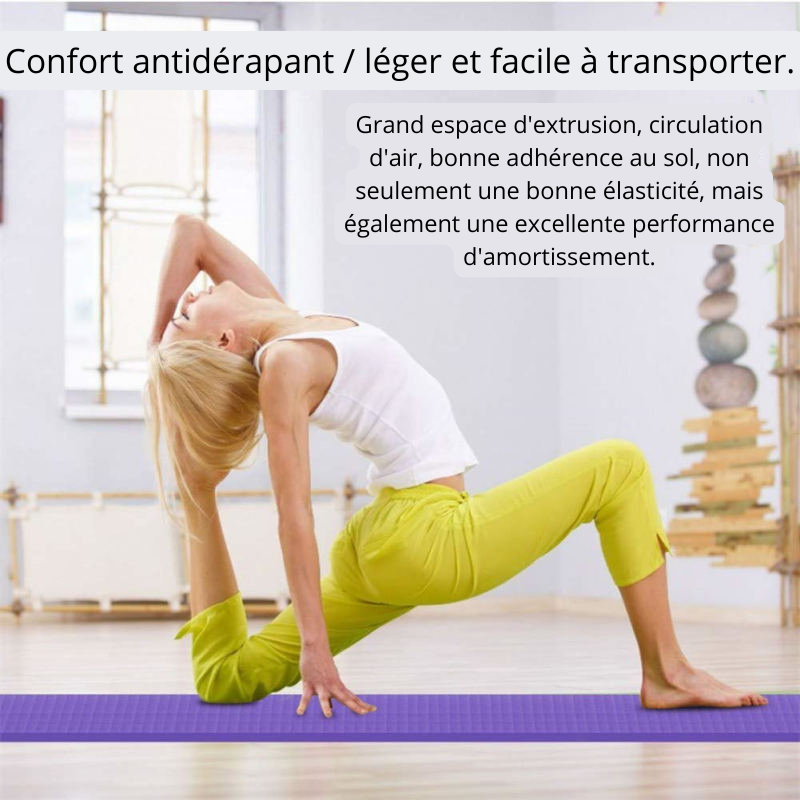 tapis de yoga femme etirement cambre arriere
