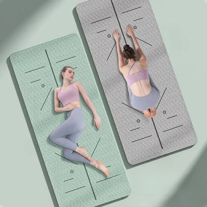 tapis de yoga avant arriere rose violet