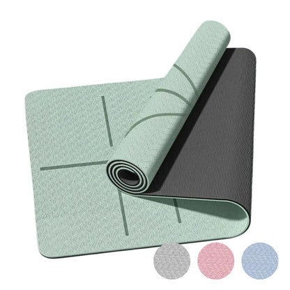 tapis de yoga vert pastilles couleurs
