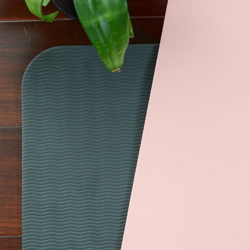 tapis yoga rose recto verso
