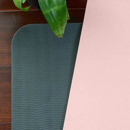tapis yoga rose recto verso